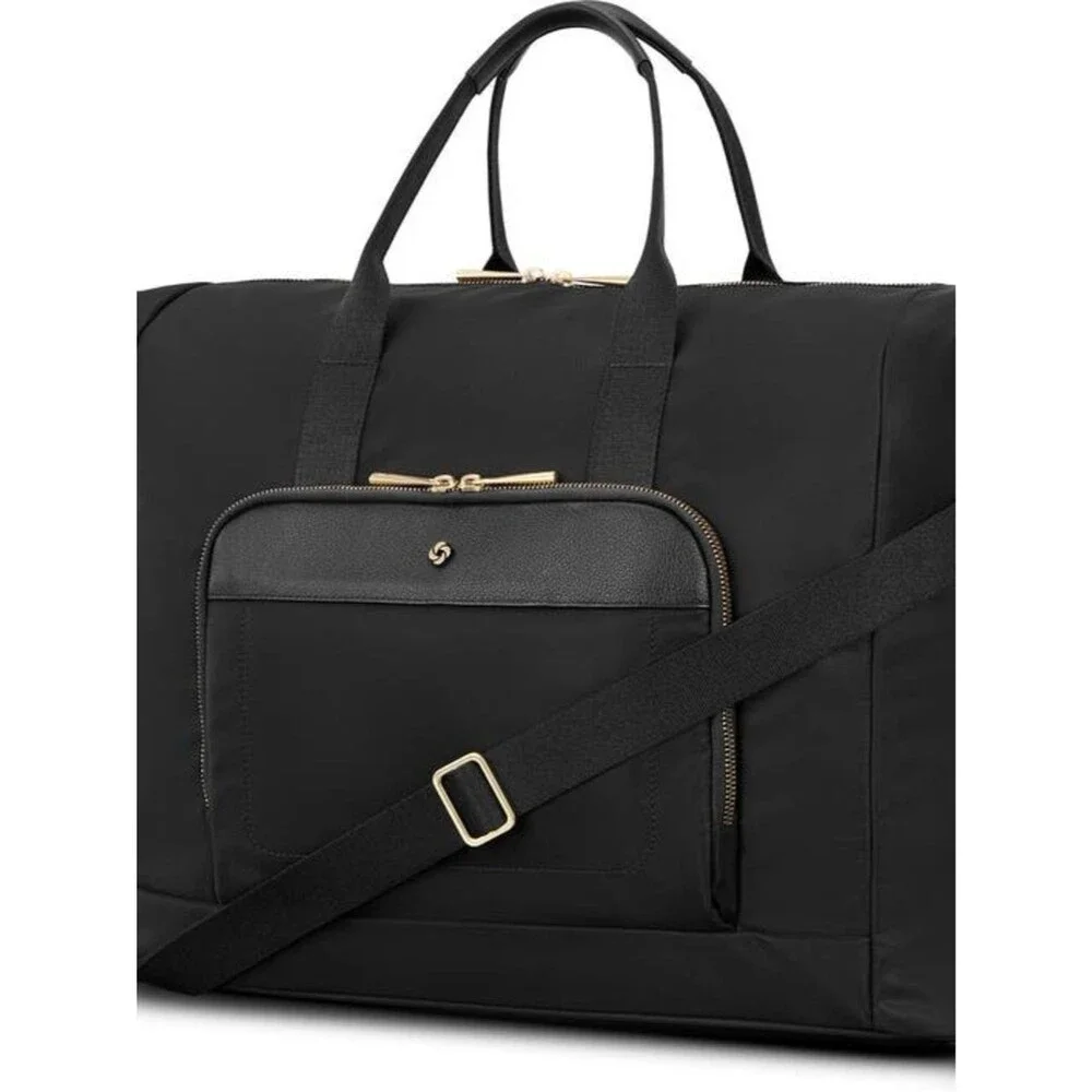Black Rolling Duffel Bag for Men